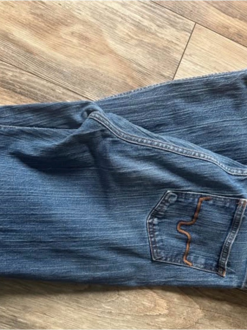 Kimes Ranch Women's Blue Boot Cut Jeans with Contrast Pocket Stitching